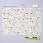 Wilde waterverf boho  bloempatroon tissuepapier (Craft)