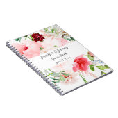Wilde Waterverf Floral Garden Wedding Notitieboek (Rechterzijde)