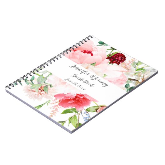 Wilde Waterverf Floral Garden Wedding Notitieboek (Linkerzijde)