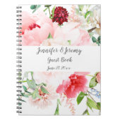 Wilde Waterverf Floral Garden Wedding Notitieboek (Voorkant)