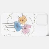 Wilde Waterverf Flowers iPhone 13 Pro Max Hoesje (Achterkant (horizontaal))