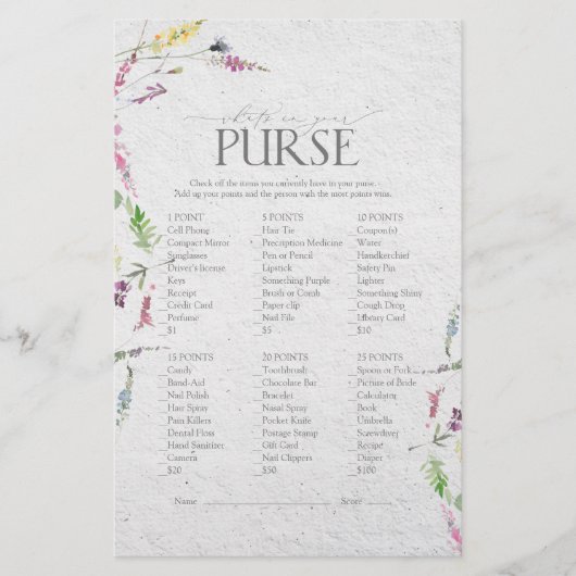 Wilde Waterverf Foral Vrijgezellenfeest Game (Voorkant)