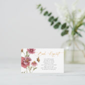 Wilde Waterverf Girl Book Request Enclosure Informatiekaartje (Staand voorkant)