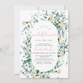 Wilde Waterverf Meisje Virtueel Baby shower Kaart (Voorkant)