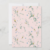 Wilde Waterverf Meisje Virtueel Baby shower Kaart (Achterkant)