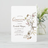 Wilde Waterverf Quinceañera Kaart (Staand voorkant)