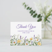 Wilde Waterverf Rand Band Hartelijk dank Briefkaart (Staand voorkant)