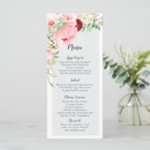 Wilde Waterverf Tuin Bruiloft | Menu (Staand voorkant)