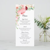Wilde Waterverf Tuin Bruiloft | Menu (Staand voorkant)
