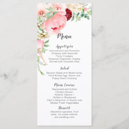 Wilde Waterverf Tuin Bruiloft | Menu