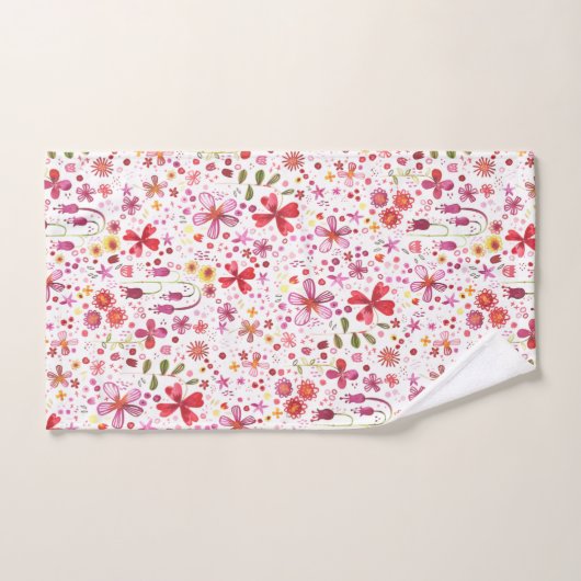 Wilde Waterverf van de Bloem Bad Handdoek (Handdoek)