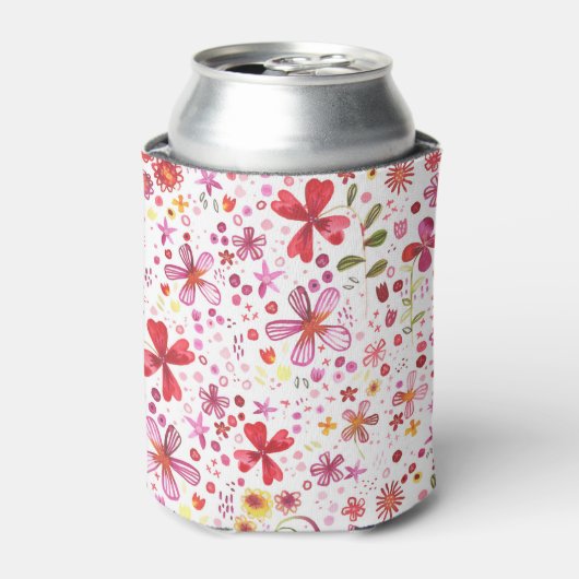Wilde Waterverf van de Bloem Blikjeskoeler (Blikje Voorkant)
