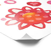 Wilde Waterverf van de Bloem Foto Afdruk (Hoek)