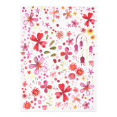 Wilde Waterverf van de Bloem Foto Afdruk (Voorkant)