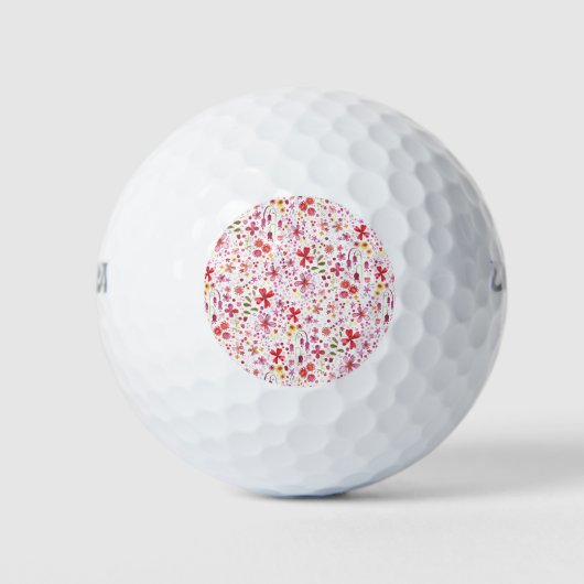 Wilde Waterverf van de Bloem Golfballen (Voorkant)