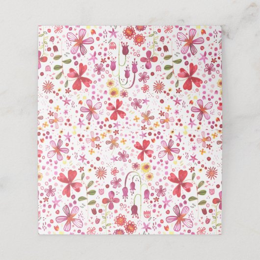 Wilde Waterverf van de Bloem Plaatskaartje (Buitenkant ongevouwen)