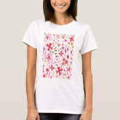 Wilde Waterverf van de Bloem T-shirt (Voorkant)