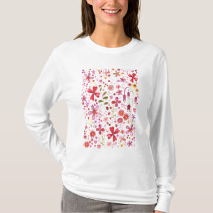 Wilde Waterverf van de Bloem T-shirt