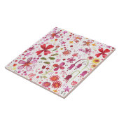 Wilde Waterverf van de Bloem Tegeltje (Zijkant)