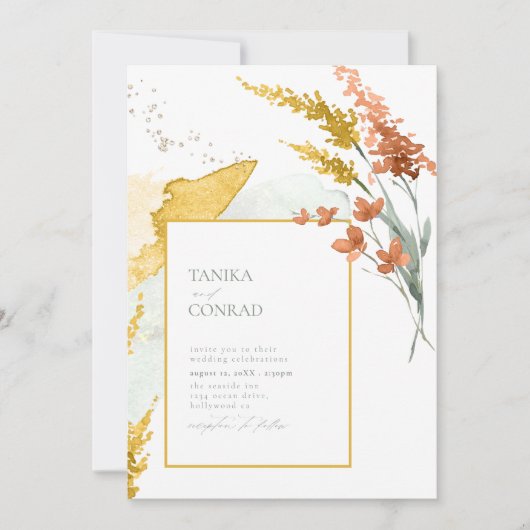 Wilde Waterverf van het Bouw Wedding Gold ID954 (Voorkant)