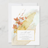 Wilde Waterverf van het Bouw Wedding Gold ID954 Save The Date (Voorkant)