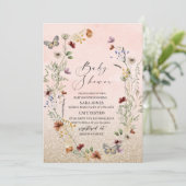 Wilde waterverf van legant, vlinderbloemig en vlin kaart (Staand voorkant)