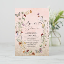 Wilde waterverf van legant, vlinderbloemig en vlin kaart