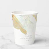 Wilde Waterverf voor bruiloft Verf Str Gold ID954 Papieren Bekers (Achterkant)