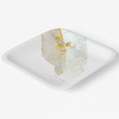 Wilde Waterverf voor bruiloft Verf Str Gold ID954 Papieren Bordje (Gebogen)