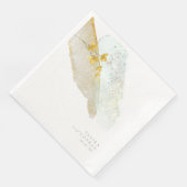 Wilde Waterverf voor bruiloft Verf Str Gold ID954 Servet (Hoek)