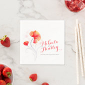 Wilde waterverf voor weddenschappen, oranje papier servetten (Insitu)