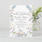 Wilde Waterverf Zacht afdrukken Baby shower Kaart (Staand voorkant)