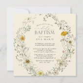 Wilde Waterverf Zomer Herfst Baptisme Kaart (Voorkant)