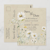 Wilde Weide Madeliefjes Kraft Bloemstuk Save the D Briefkaart (Voorkant / Achterkant)