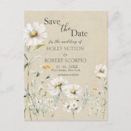 Wilde Weide Madeliefjes Kraft Bloemstuk Save the D Briefkaart