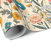 wilde weide-splash cadeaupapier (Rol Hoek)