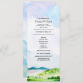 Wilde weide | Spring Mountains Trouwprogramma's Programmakaart (Voorkant / Achterkant)