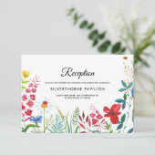 Wilde weide | Summer Forest Trouwreceptie Kaart (Staand voorkant)