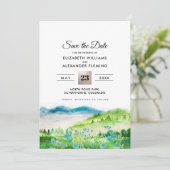 Wilde Weide | Voorjaars Bergen Bewaar de Datum Kaa Save The Date (Staand voorkant)