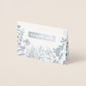 Wilde weide | Wildbloemen Dank u bruiloft luxe Folie Kaarten (Voorkant)