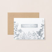 Wilde weide | Wildbloemen Dank u bruiloft luxe Folie Kaarten (Voorkant met envelop)