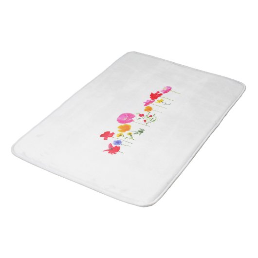 wilde weidebloemen badmat (Gekanteld)