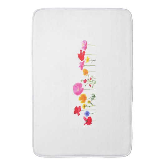 wilde weidebloemen badmat (Voorkant Verticaal)