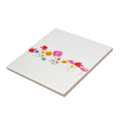 wilde weidebloemen tegeltje (Zijkant)