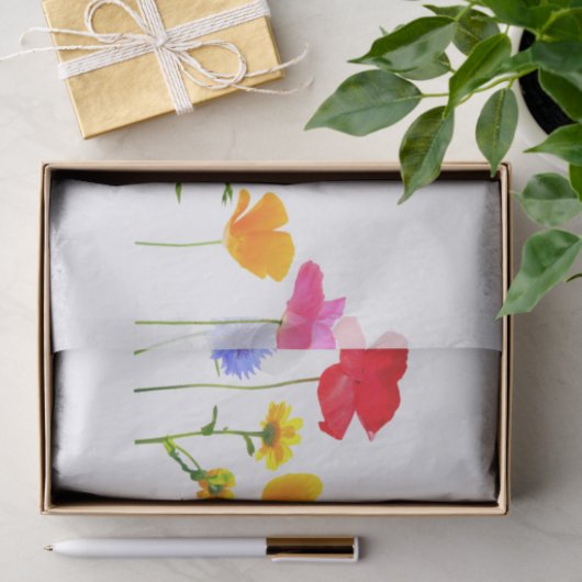 wilde weidebloemen tissuepapier (Geschenk)