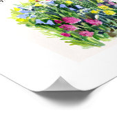 Wilde weidebloemen verspreiden vriendelijkheid poster (Hoek)