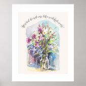 Wilde weidebloemen verspreiden vriendelijkheid poster (Voorkant)
