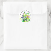 Wilde weidebloemen verspreiden vriendelijkheid ronde sticker (Tas)