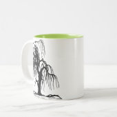 Wilde weideboom tweekleurige koffiemok (Voorkant links)