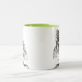 Wilde weideboom tweekleurige koffiemok (Center)